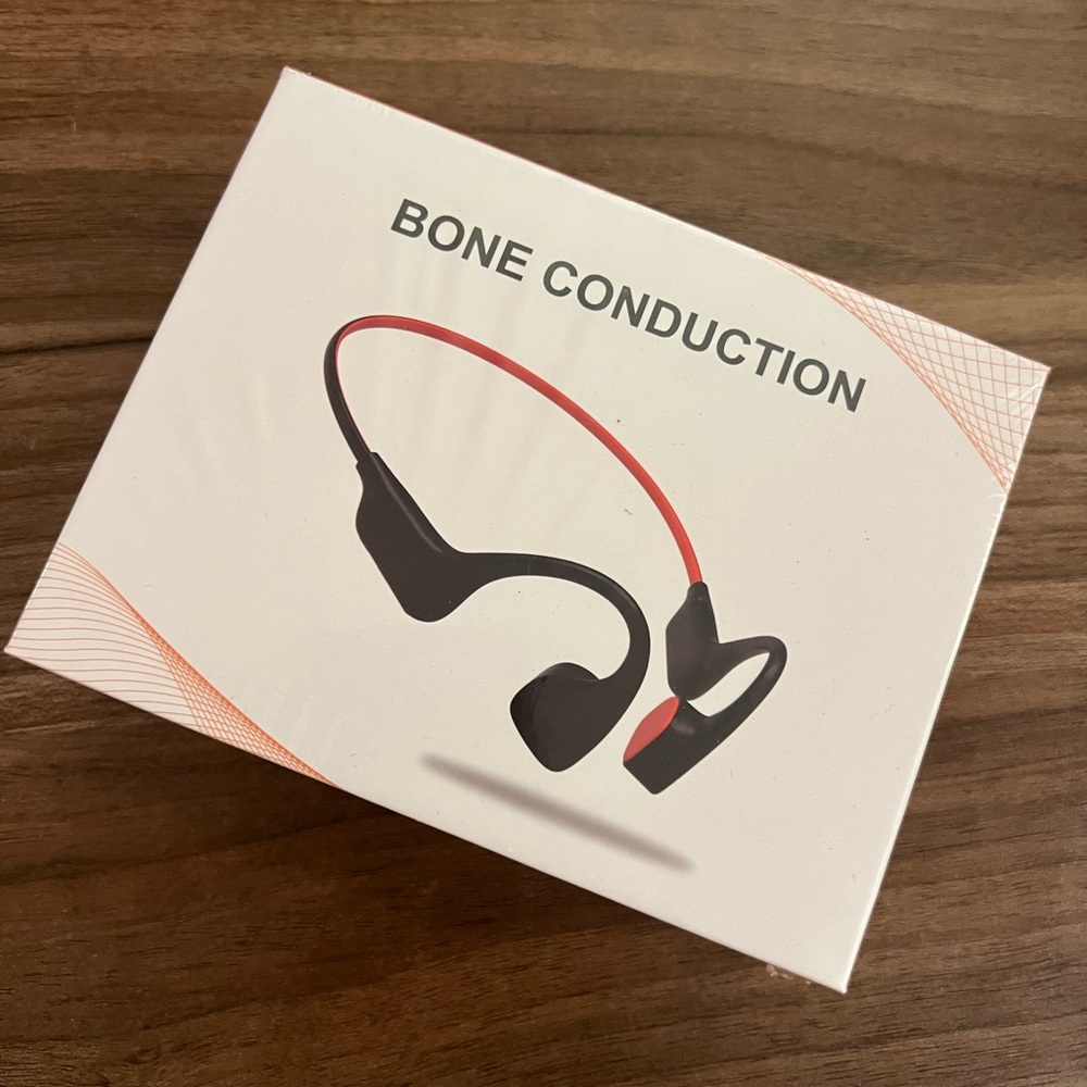 Wireless Bone Conduction Headphones - Black and Red